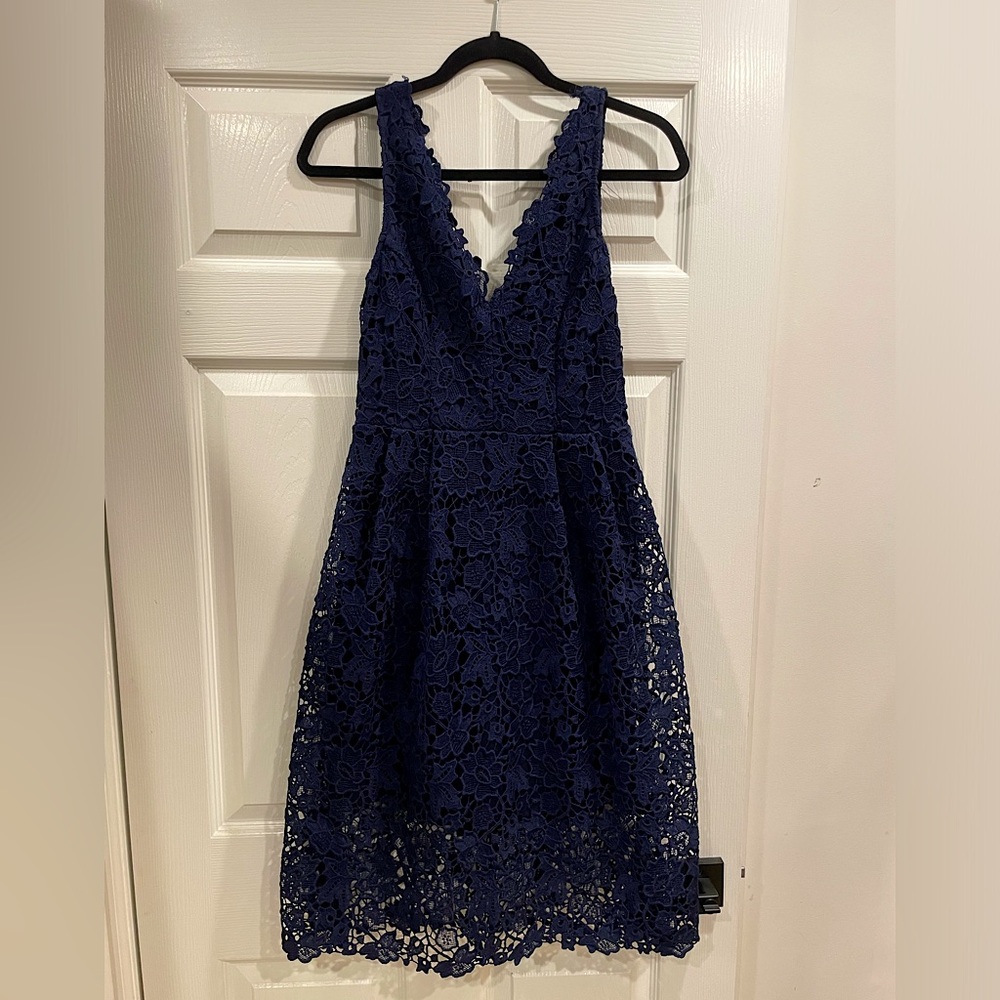 Astr the label navy blue lace dress